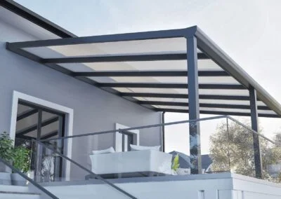 Motorised pergola, openable roof