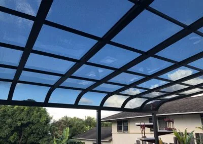 Polycarbonate shed as carport