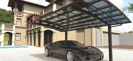 Custom made carport, resistant materials to prevent harsh climate impact