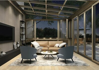 Sydney sunroom as entertainment space