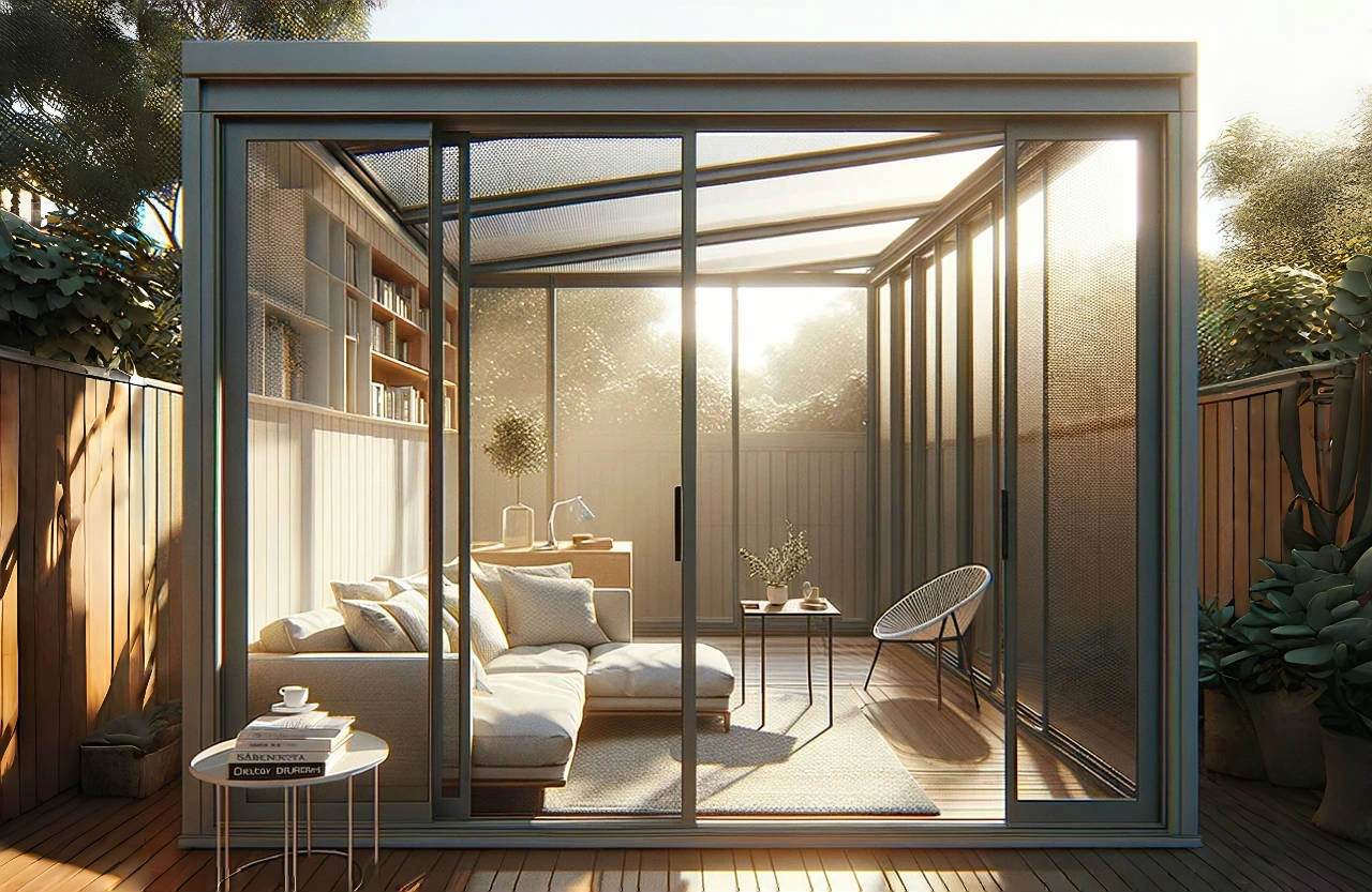 Backyard outdoor sunroom 