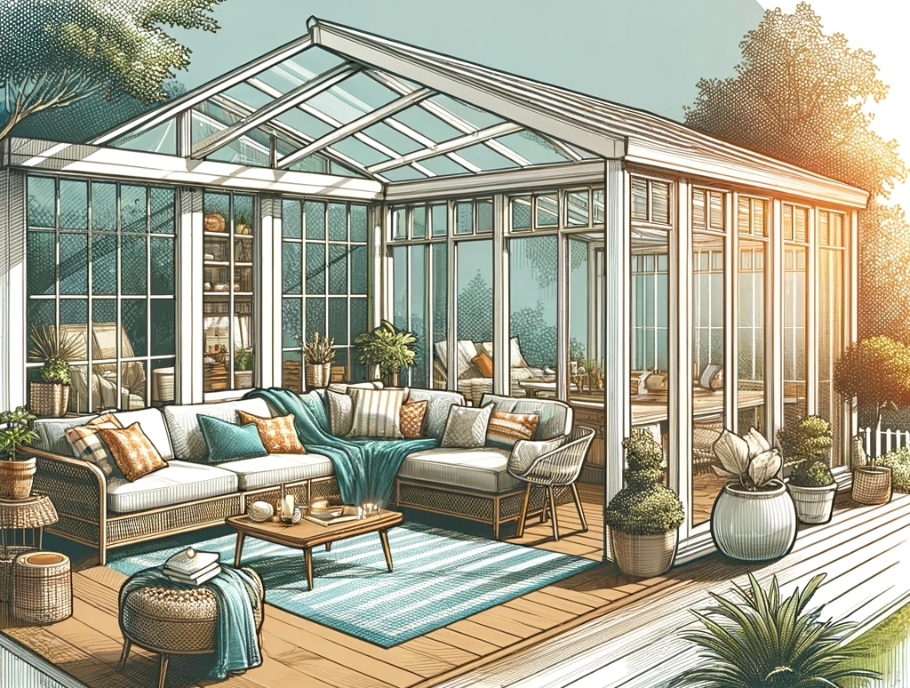 Backyard outdoor sunroom