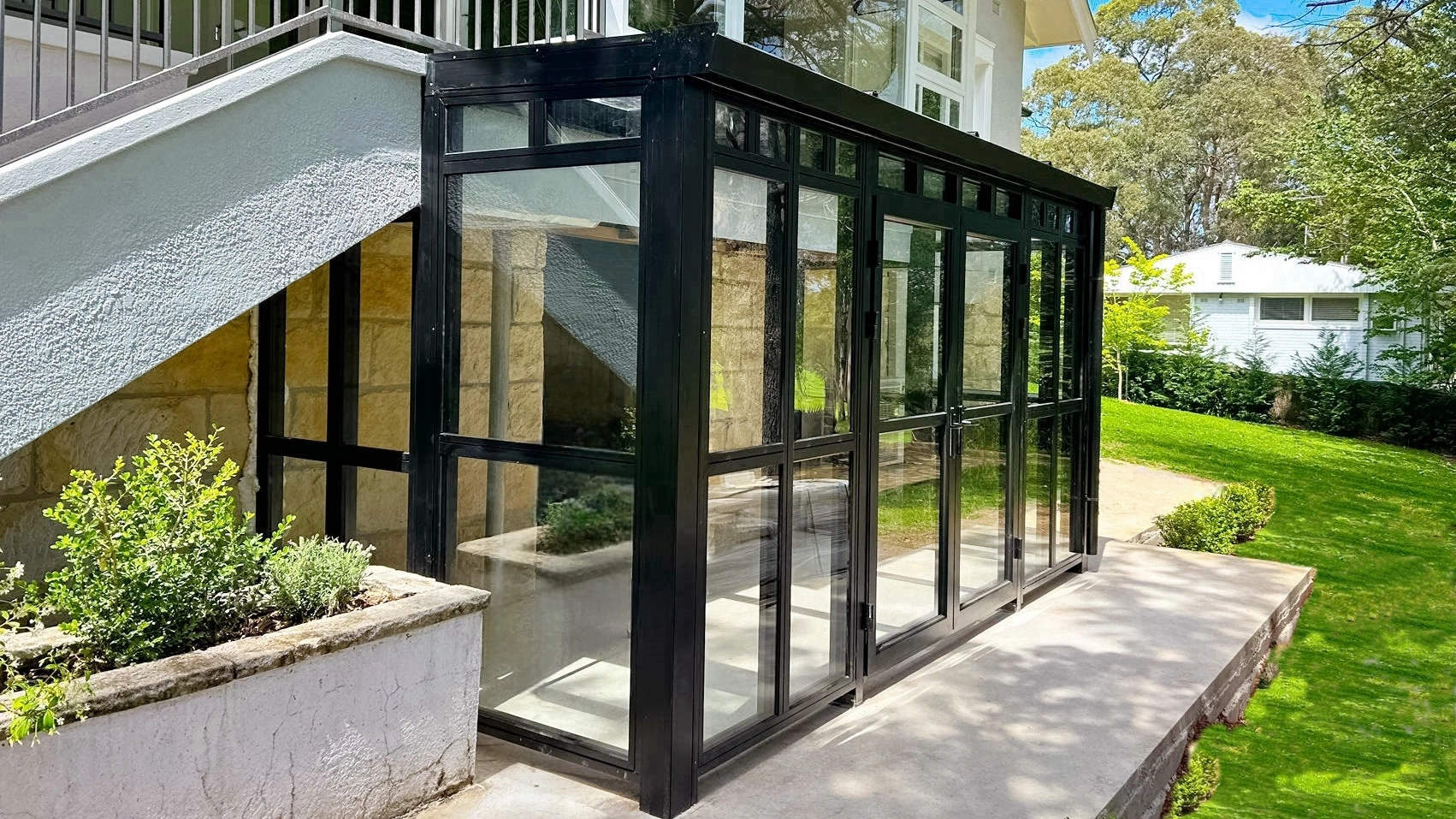 outdoor glass room