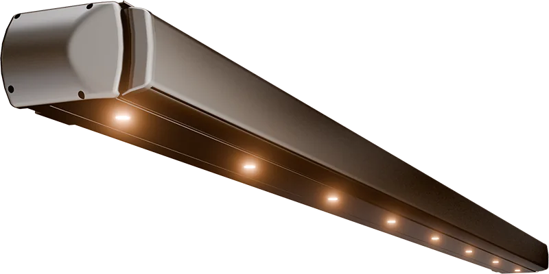 Full cassette awning retracted