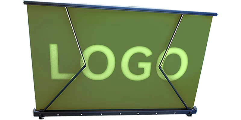 upgrade options: custom awning logo