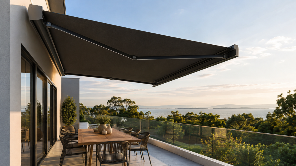 retractable awning for deck