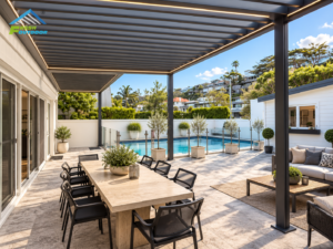 Motorised Louvre Pergola project from Mosman